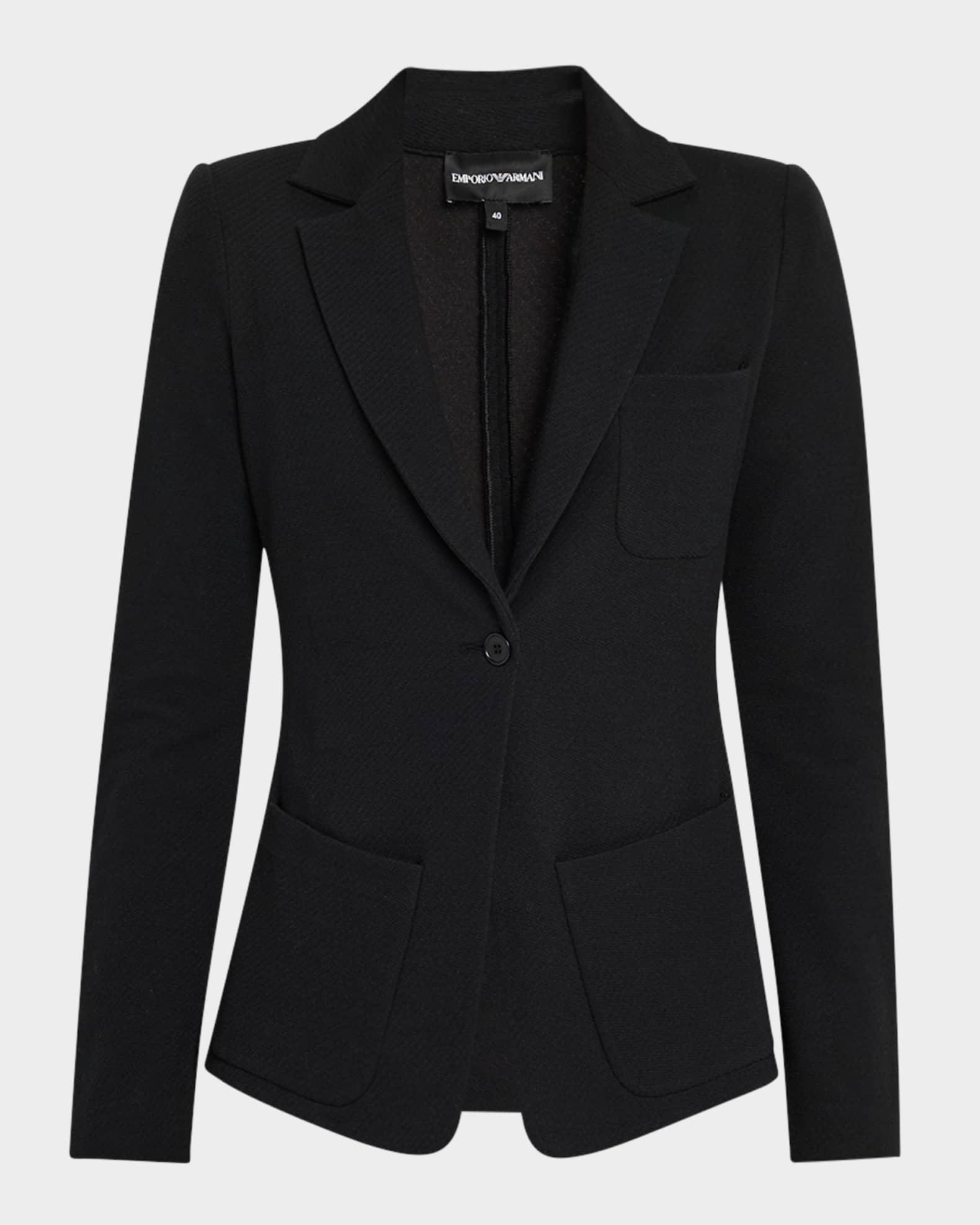 Single-Button Stretch Jersey Jacket Product Image