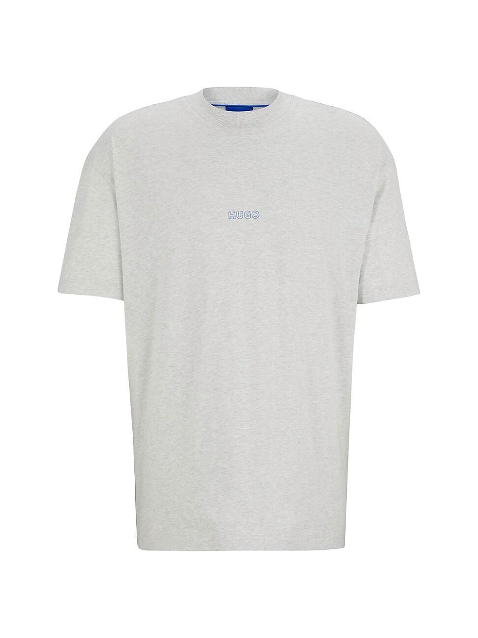 Mens Cotton-Jersey T-Shirt with Outline Logos Product Image