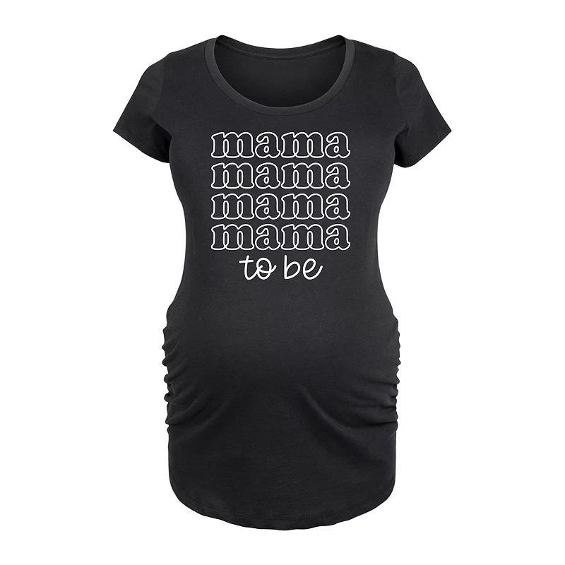 Maternity Mama To Be Stacked Graphic Tee, Womens Grey Wine Product Image