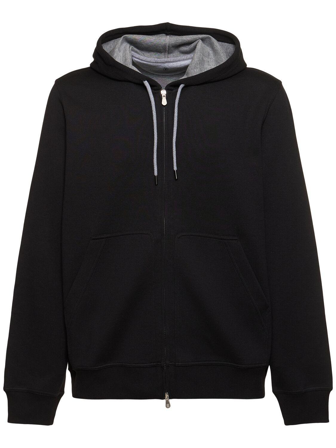 BRUNELLO CUCINELLI Leisure Zipped Sweatshirt In Black Product Image