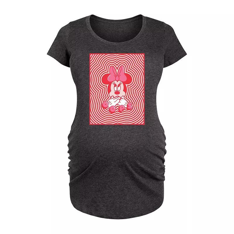 Disneys Minnie Mouse Maternity Oops Graphic Tee, Womens Product Image