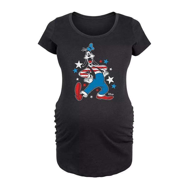 Disneys Goofy Maternity Americana Graphic Tee, Womens Product Image