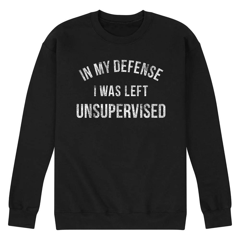 Men's I Was Left Unsupervised Sweatshirt,  Product Image