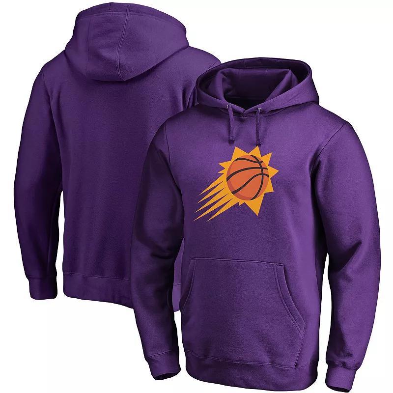 Men's Fanatics Branded Purple Phoenix Suns Icon Primary Logo Fitted Pullover Hoodie,  Product Image