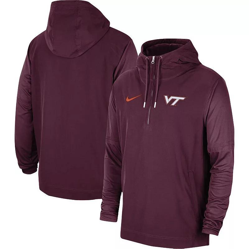 Men's Nike Crimson Oklahoma Sooners 2023 Coach Half-Zip Hooded Jacket, Size: XL, Red Product Image