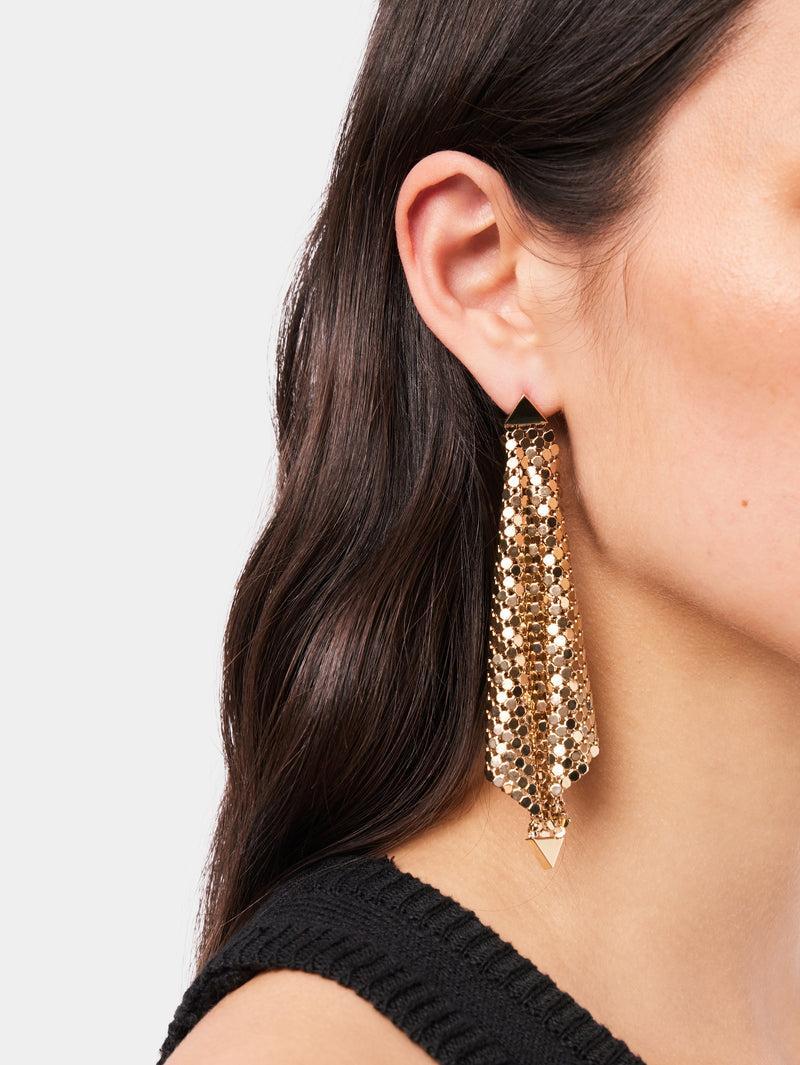 Gold chainmail earrings Product Image