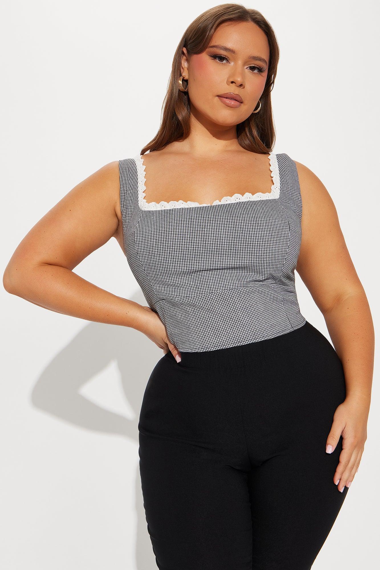 Taylor Gingham Top - Black/White Product Image