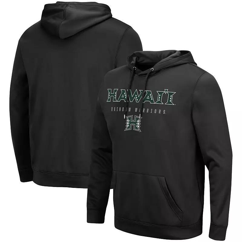 Men's Colosseum Black Stanford Cardinal Blackout 3.0 Pullover Hoodie,  Product Image