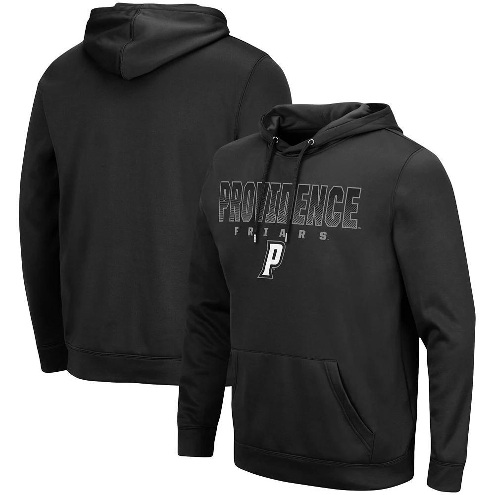 Men's Colosseum Black Stanford Cardinal Blackout 3.0 Pullover Hoodie,  Product Image