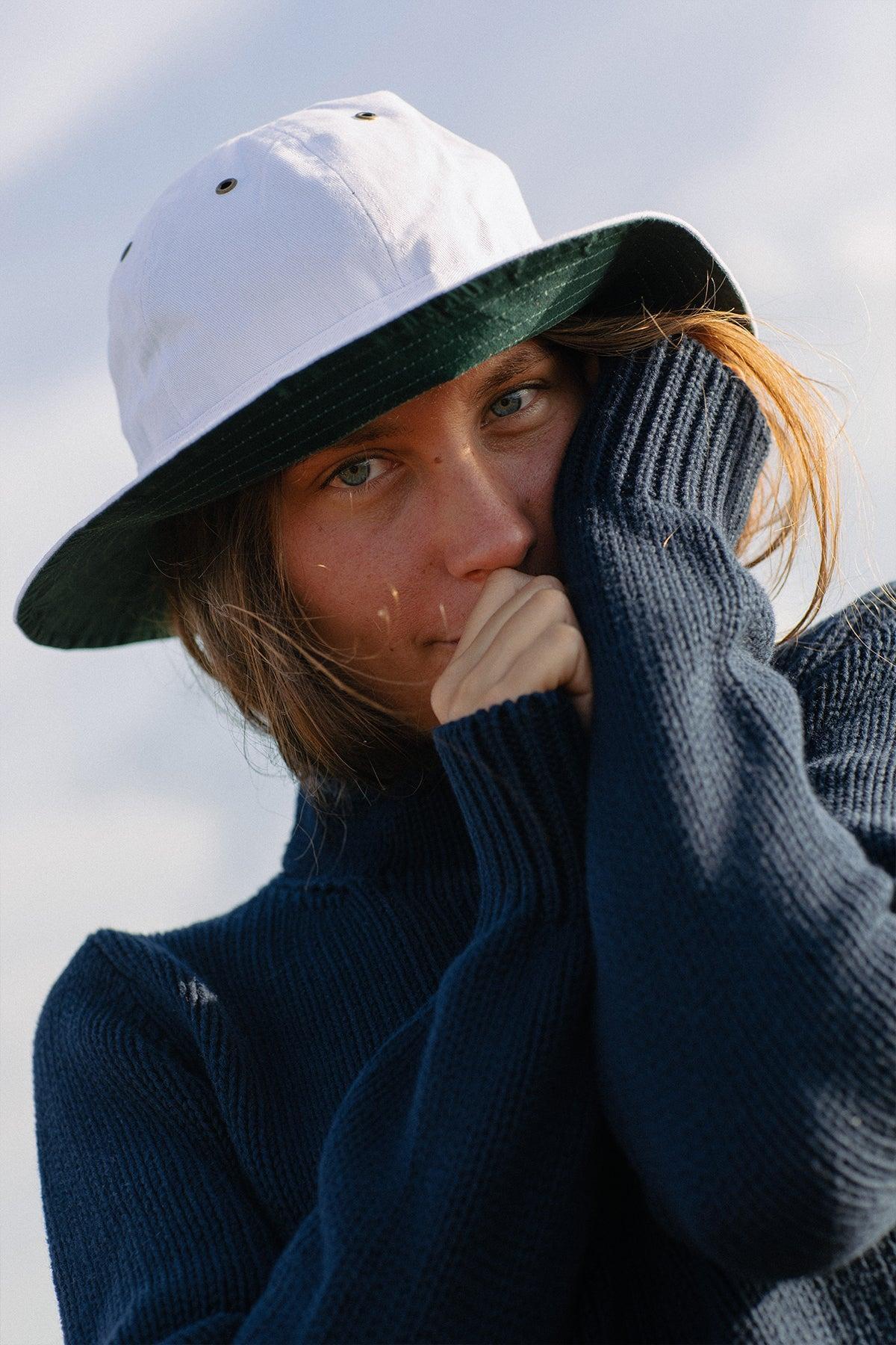 Women's Fisherman's Sweater in Navy Product Image