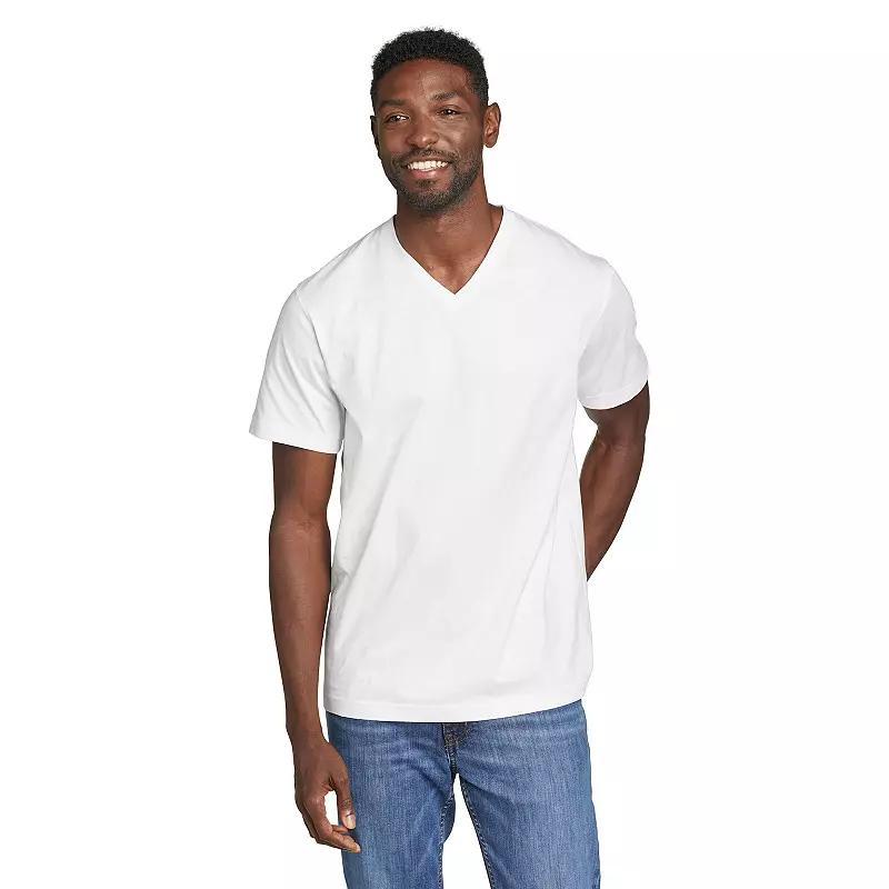 Men's Eddie Bauer Legend Short Sleeve V-Neck Tee, Size: Small, Medium Grey Gray Product Image