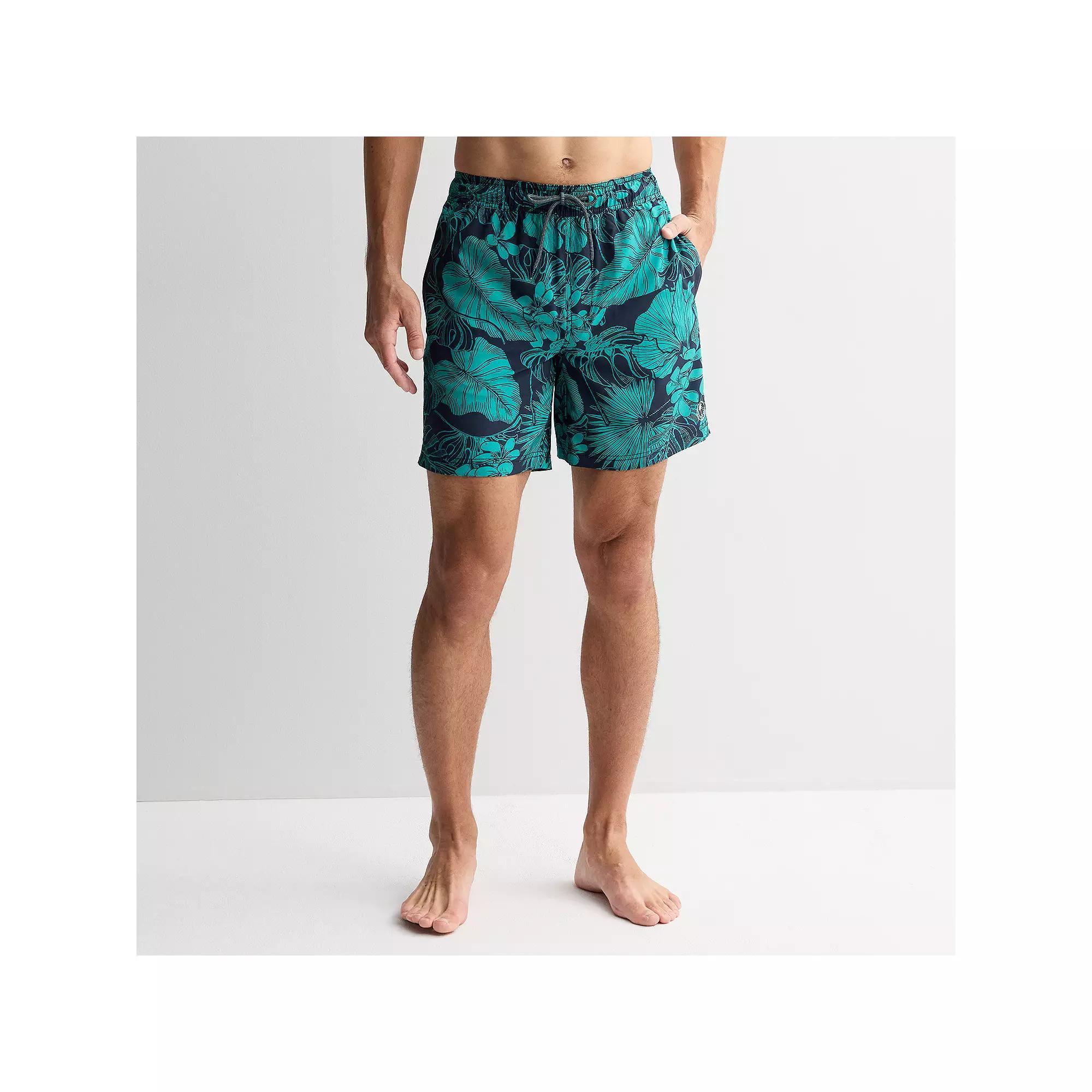 Men's Trinity Coast 7" Sportliner Swim Trunks, Size: Small 7 INCH, Navy Blue Product Image