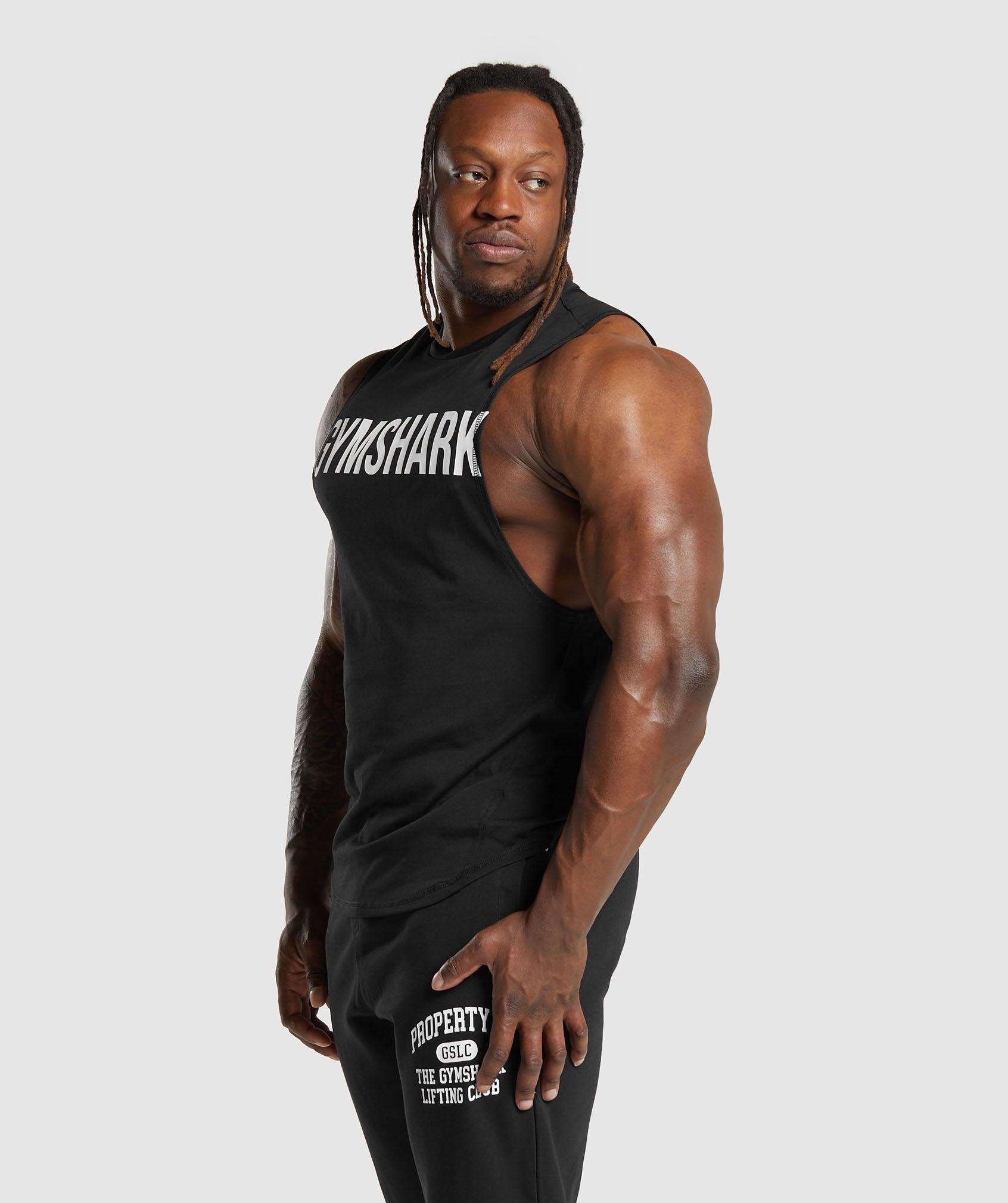Gymshark Impact Drop Arm Tank - Black Male Product Image
