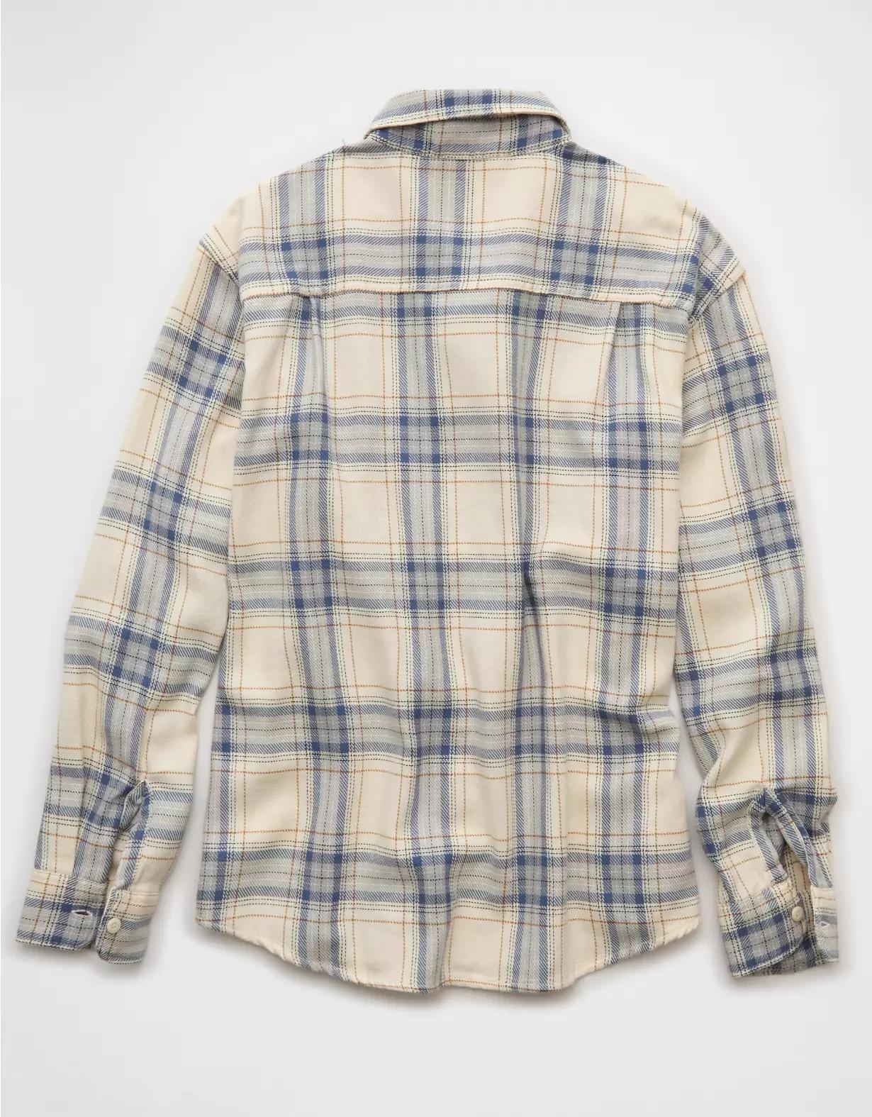 AE Textured Flannel Shirt Product Image