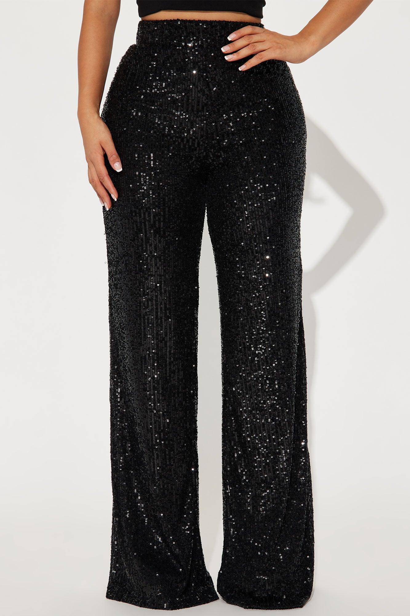 After Glow Sequin Flare Pant - Black Product Image