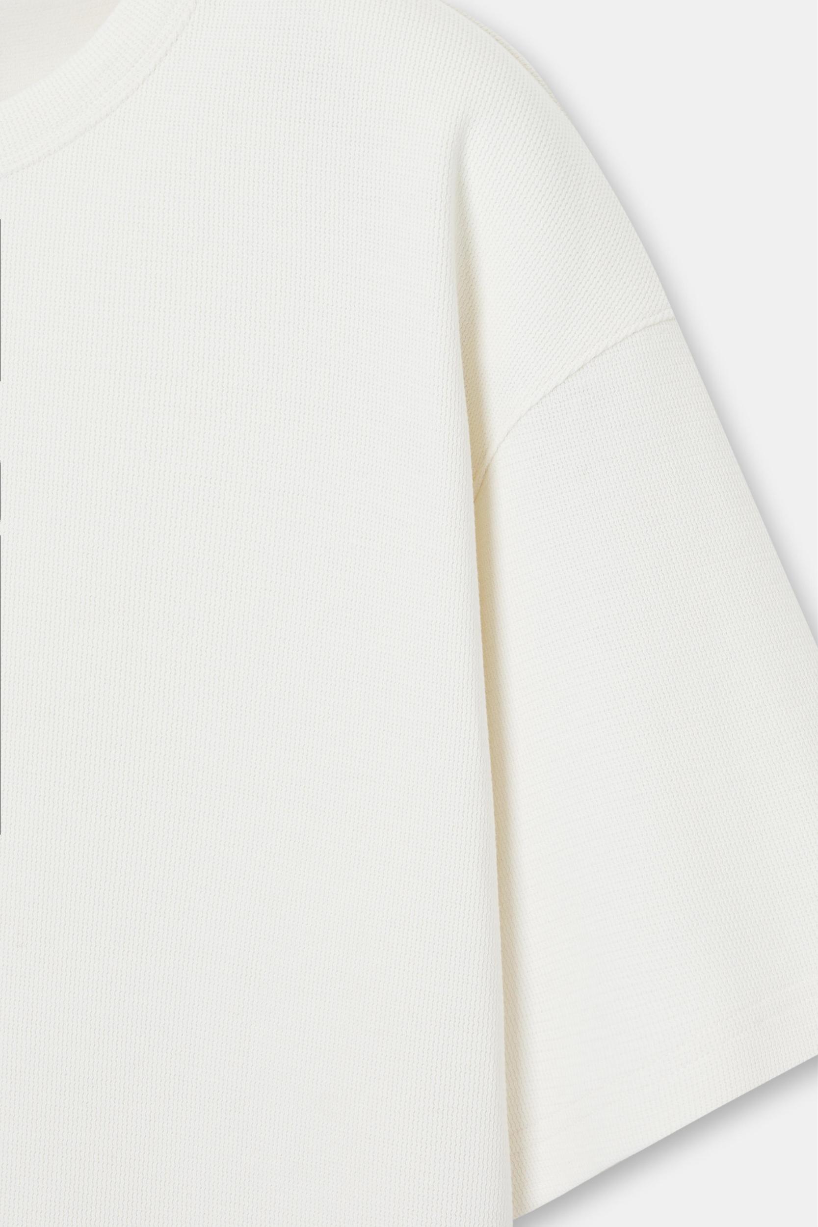 Basic short sleeve textured T-shirt Product Image