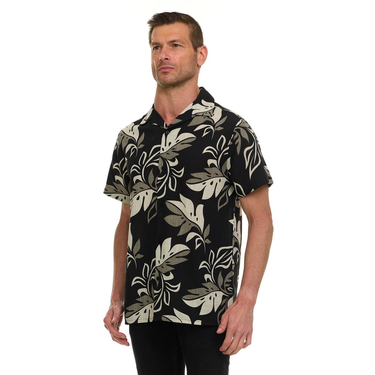 Canada Weather Gear Men’s Short Sleeve Linen-Look Resort Shirt Product Image
