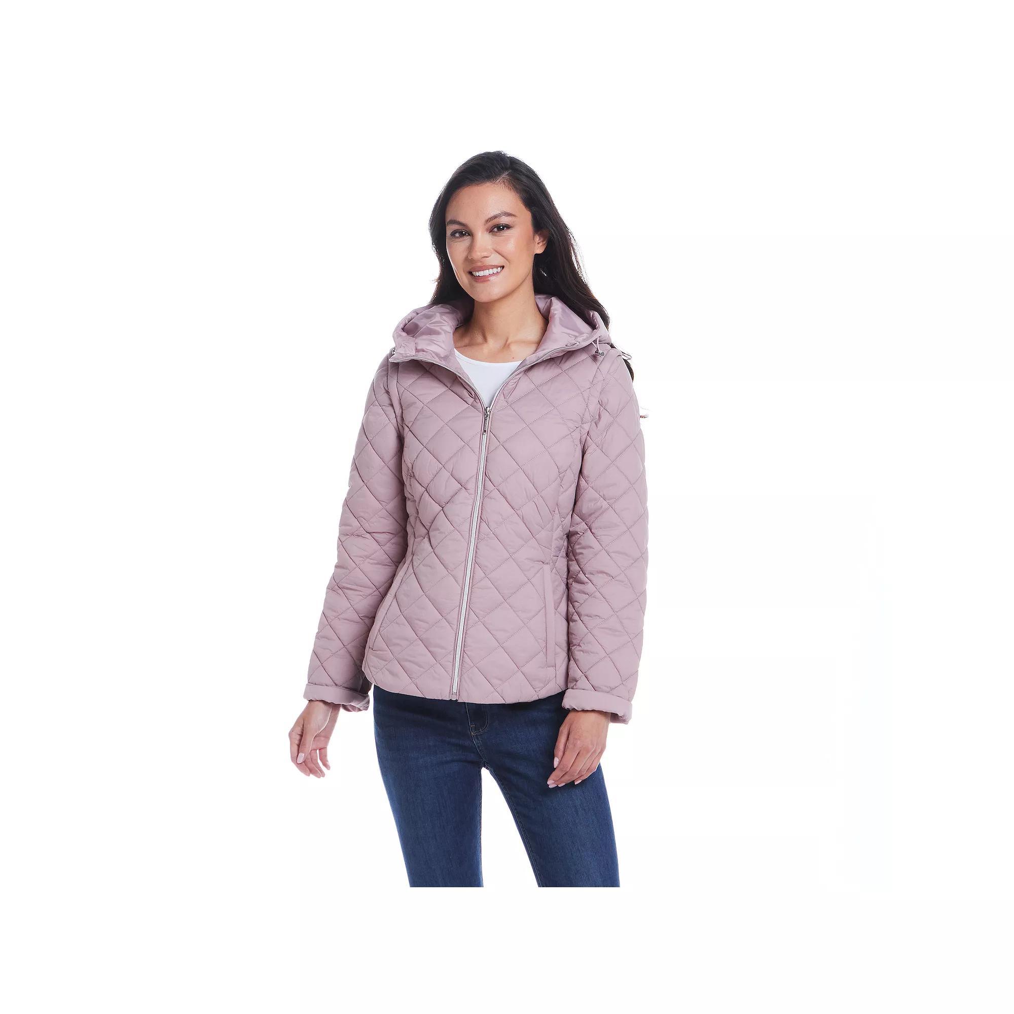 Women's Weathercast 2-in-1 Quilted Hooded Jacket with Zip Off Sleeves,  Product Image