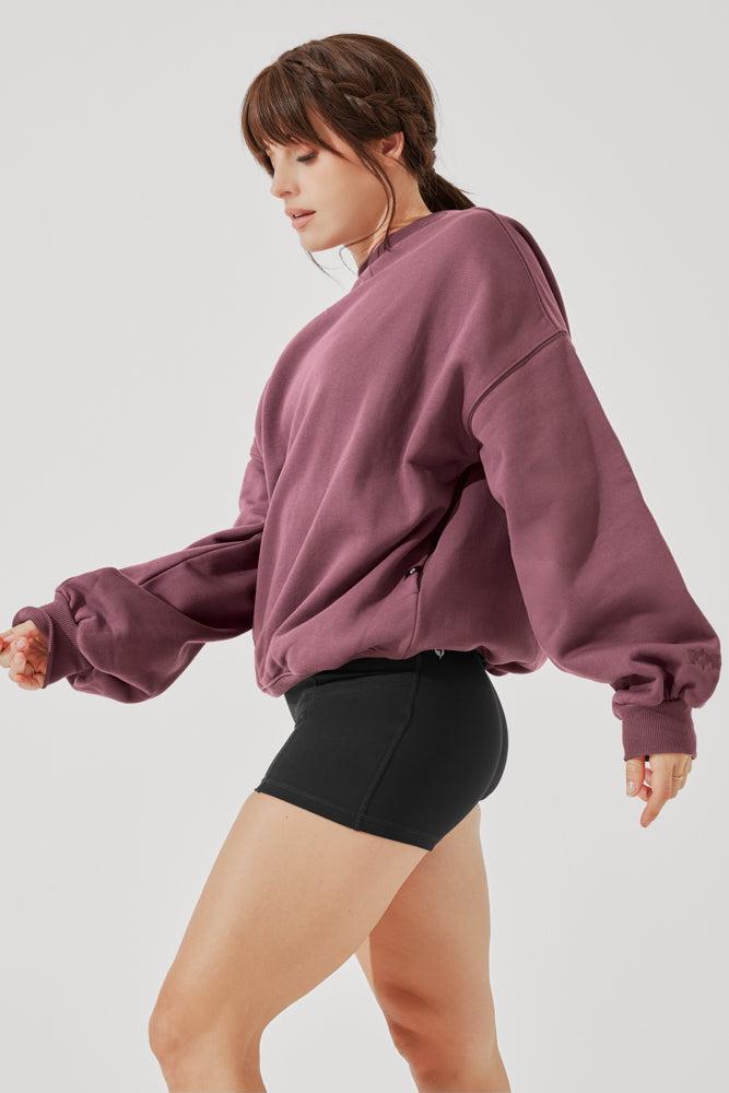 Cloud Crewneck Sweater - Merlot Product Image