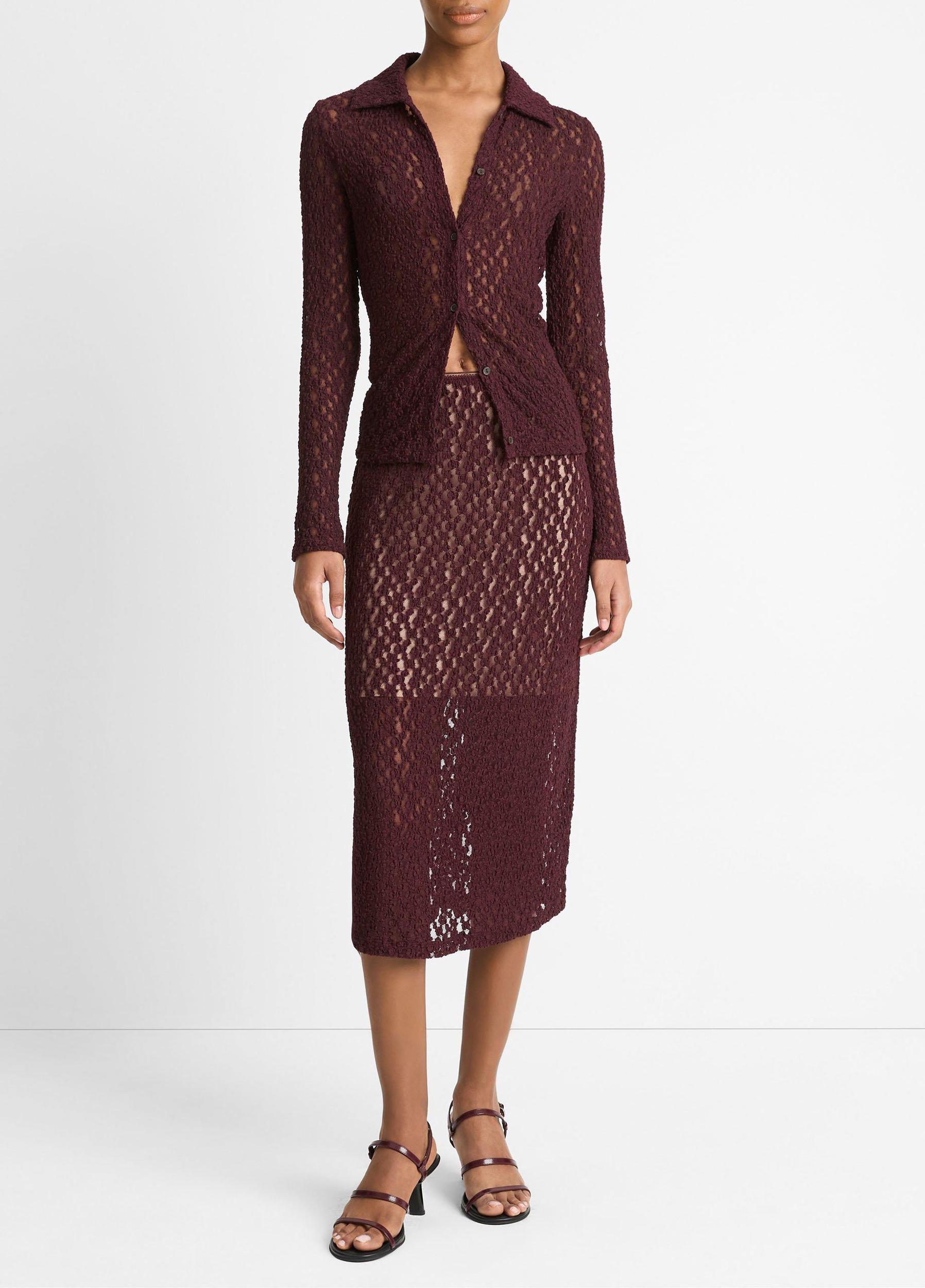 Floral Smocked Long-Sleeve Button-Up Top Product Image