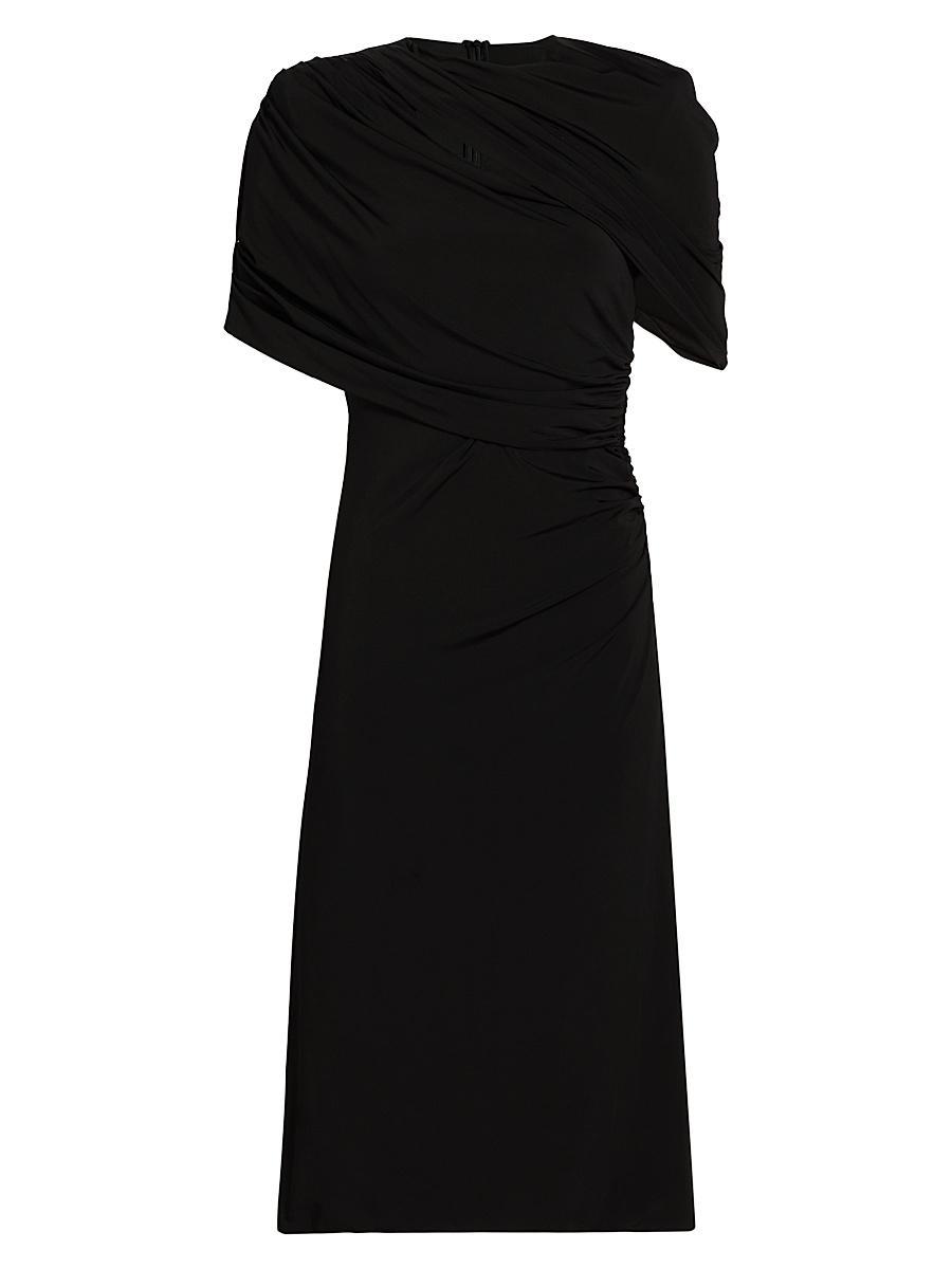 Womens Draped Cape Midi-Dress Product Image