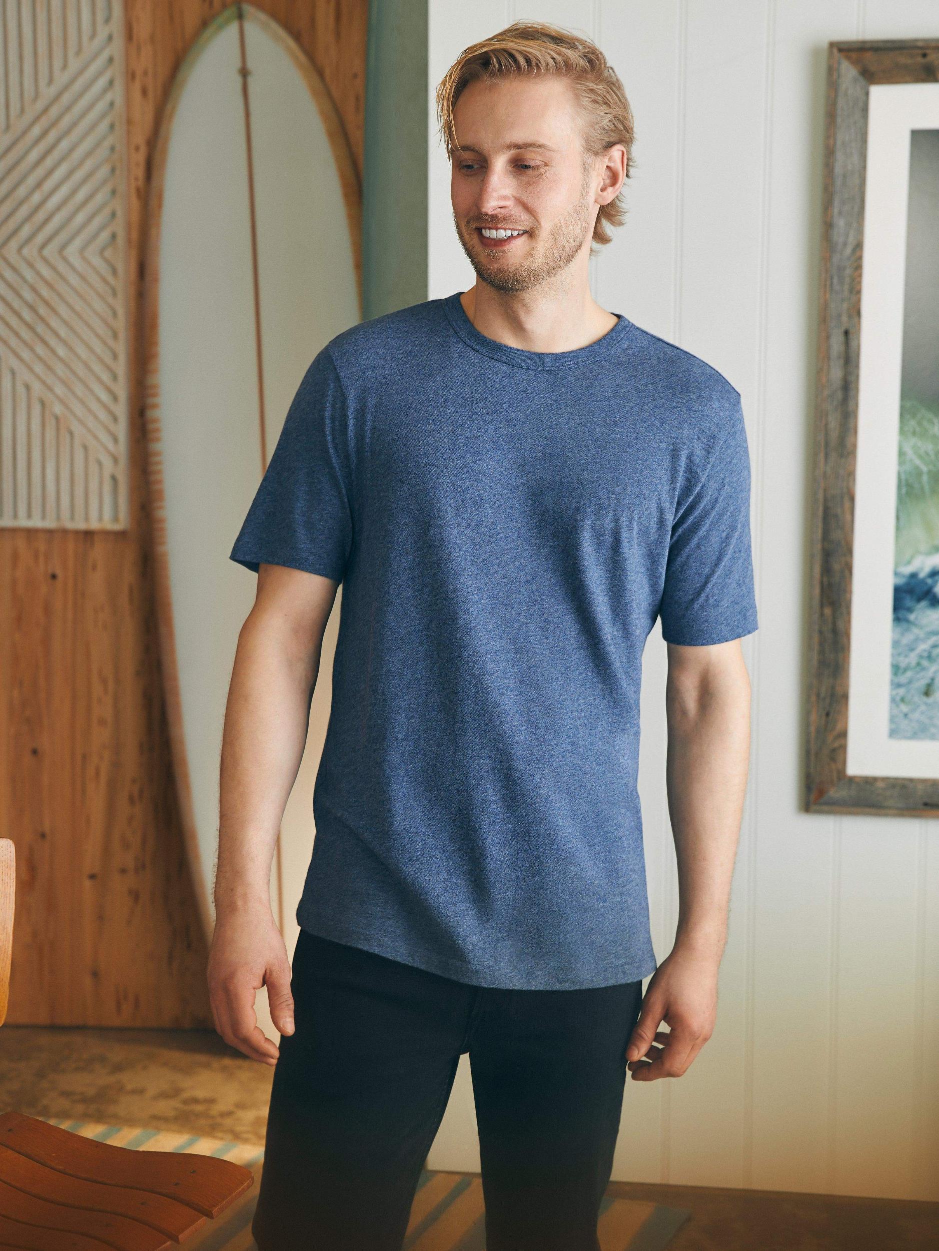 Short-Sleeve Vintage Chambray Tee - Glacial Navy Heather Male Product Image