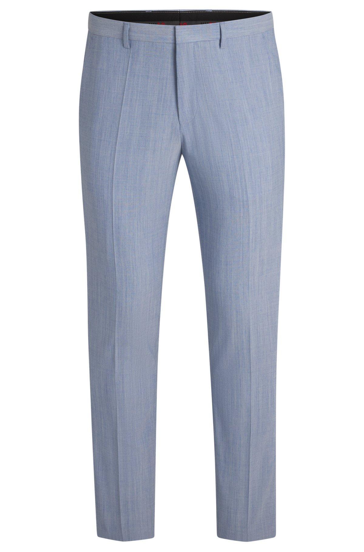 Extra-slim-fit trousers in a melange wool blend Product Image