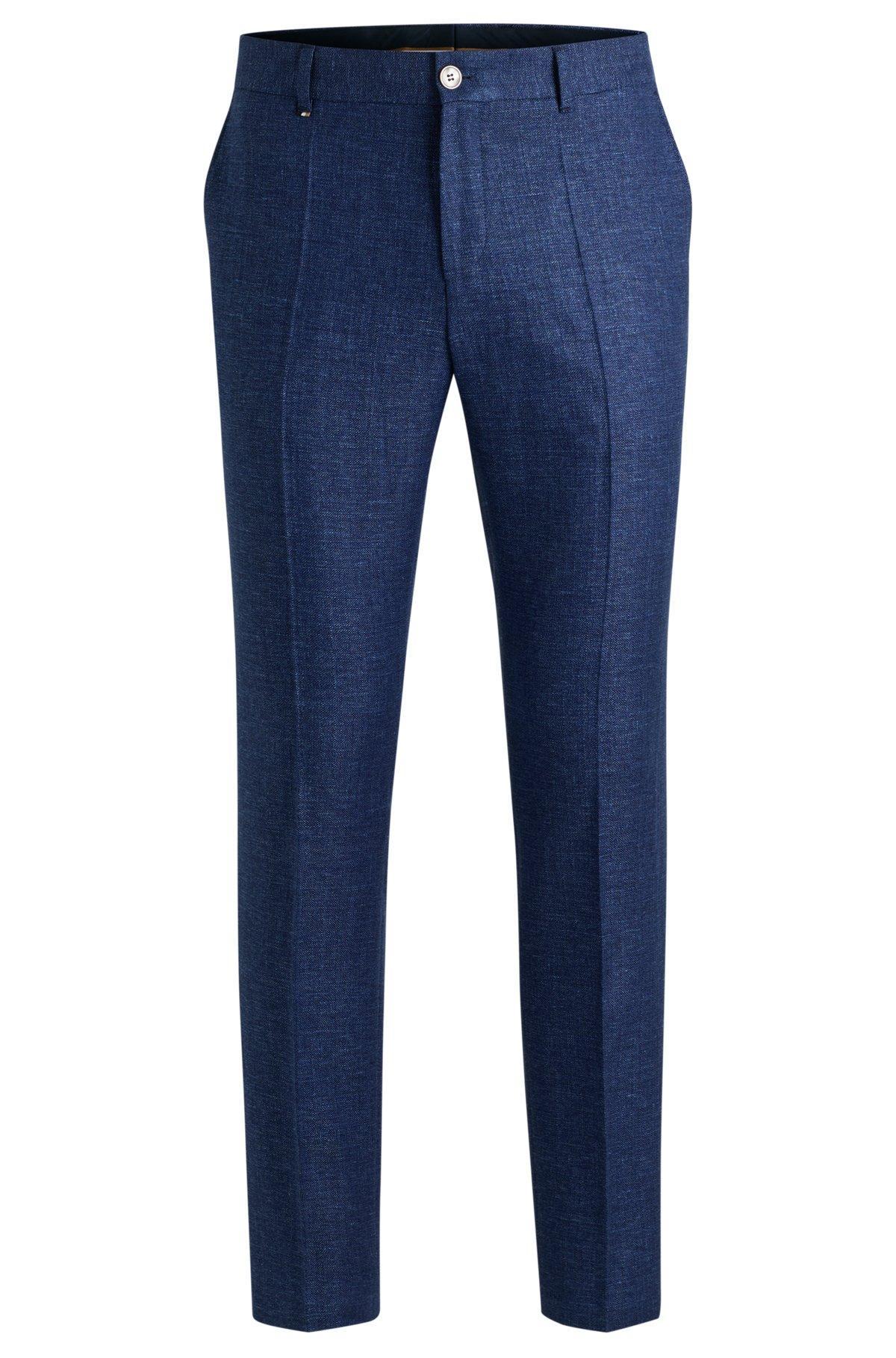 Formal trousers in micro-patterned stretch fabric Product Image