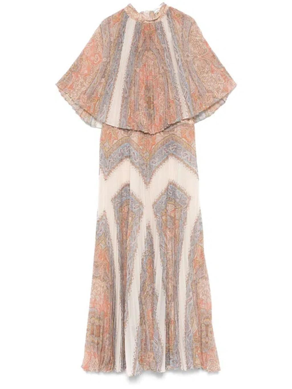 ZIMMERMANN Womens Paisley Haze Sunray Paisley-print Recycled-polyester Midi Dress In Bunt Product Image