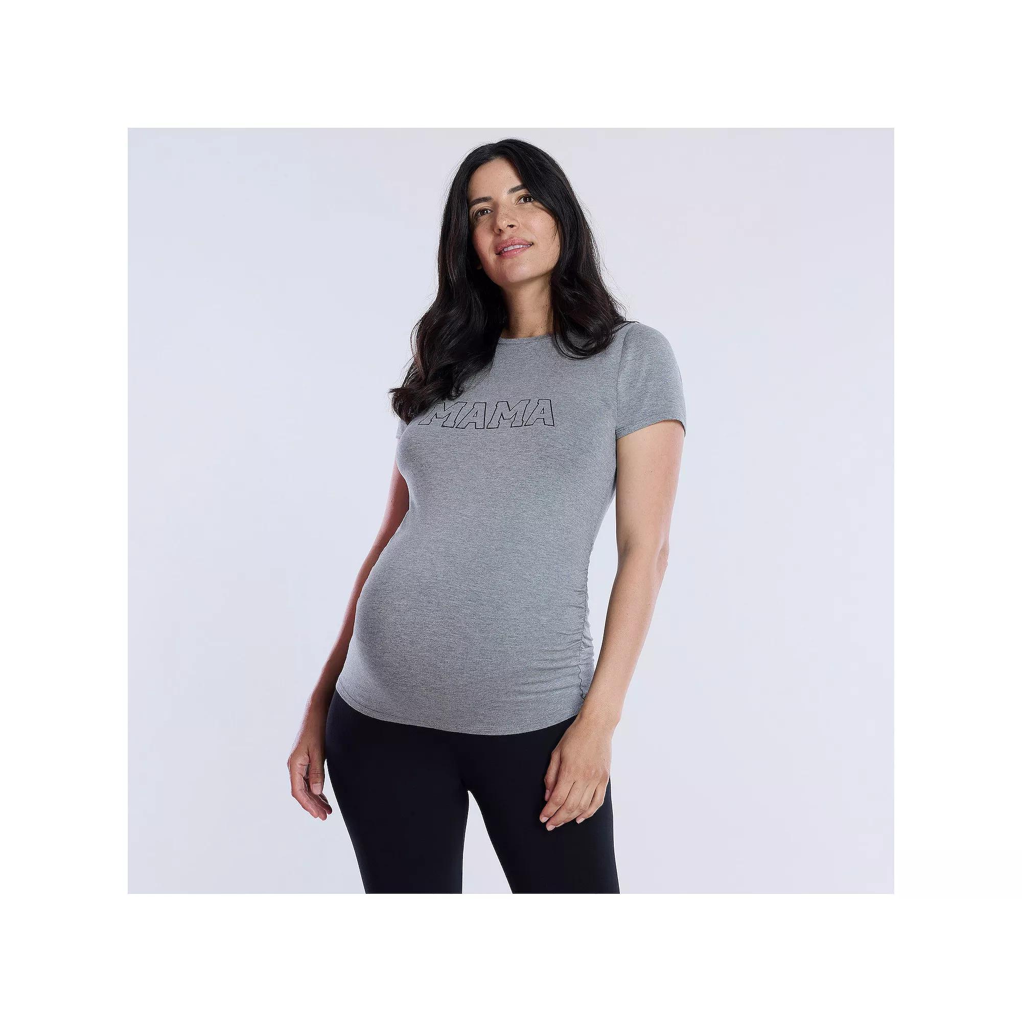 Maternity Motherhood® Mama Graphic Tee, Women's, Size: Large-Mat, Grey Mama Product Image