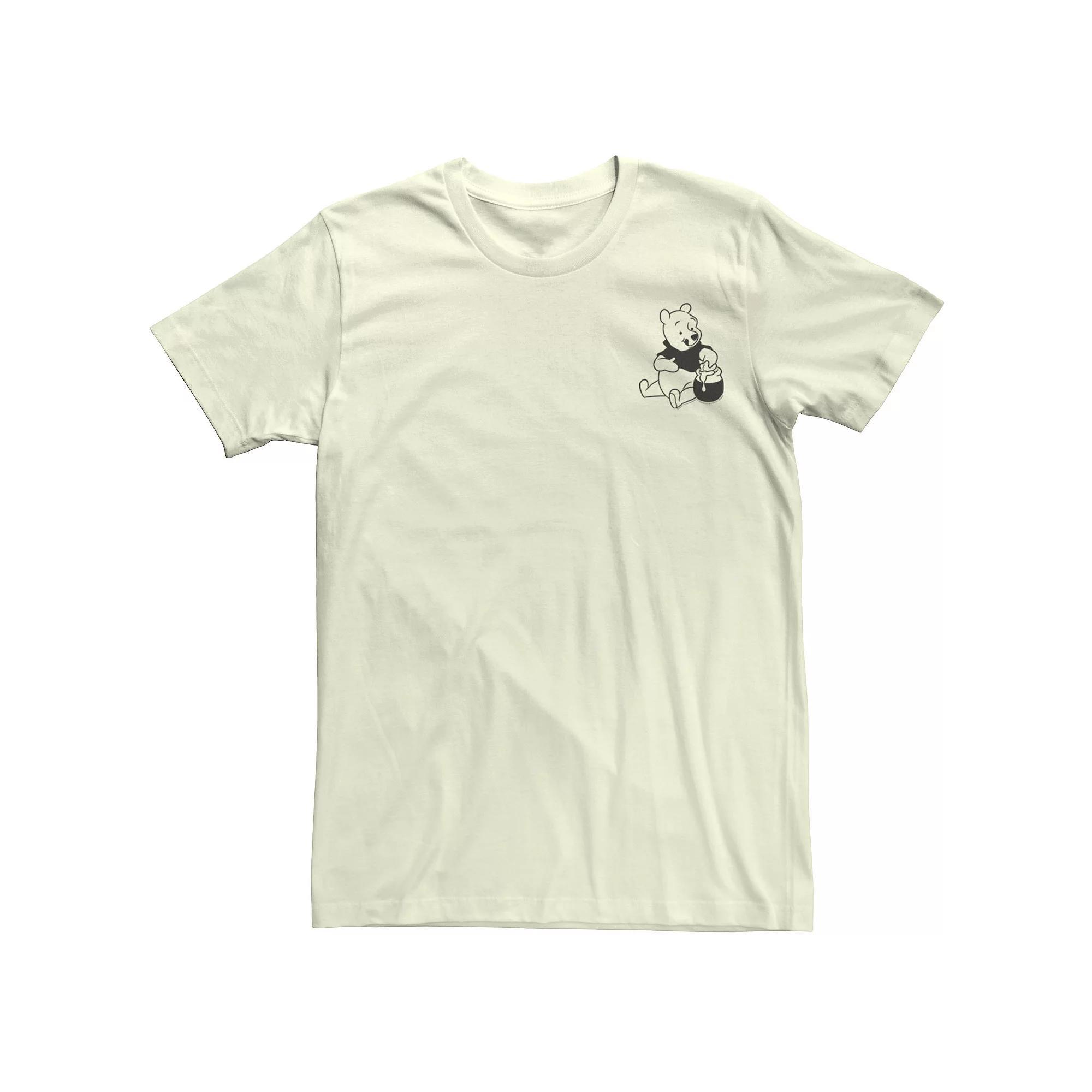 Disney's Winnie The Pooh Simple Left Chest Men's Tee, Size: Medium, Natural Product Image