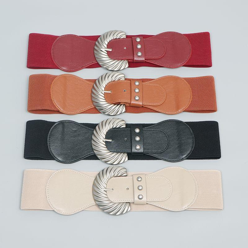 Faux Leather Thick Belt Product Image