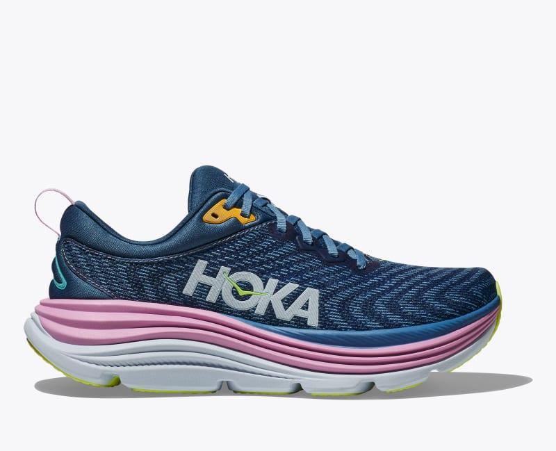 HOKA Womens Gaviota 5 Shoes in Sea Ice/Pink Twilight, Size 10 W Product Image