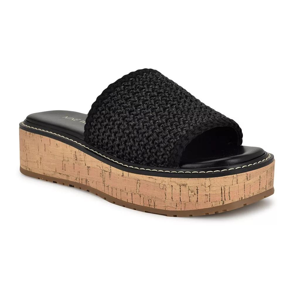 Nine West Keller Women's Slip-On Sqaure Toe Casual Sandals, Size: 11, Black Product Image