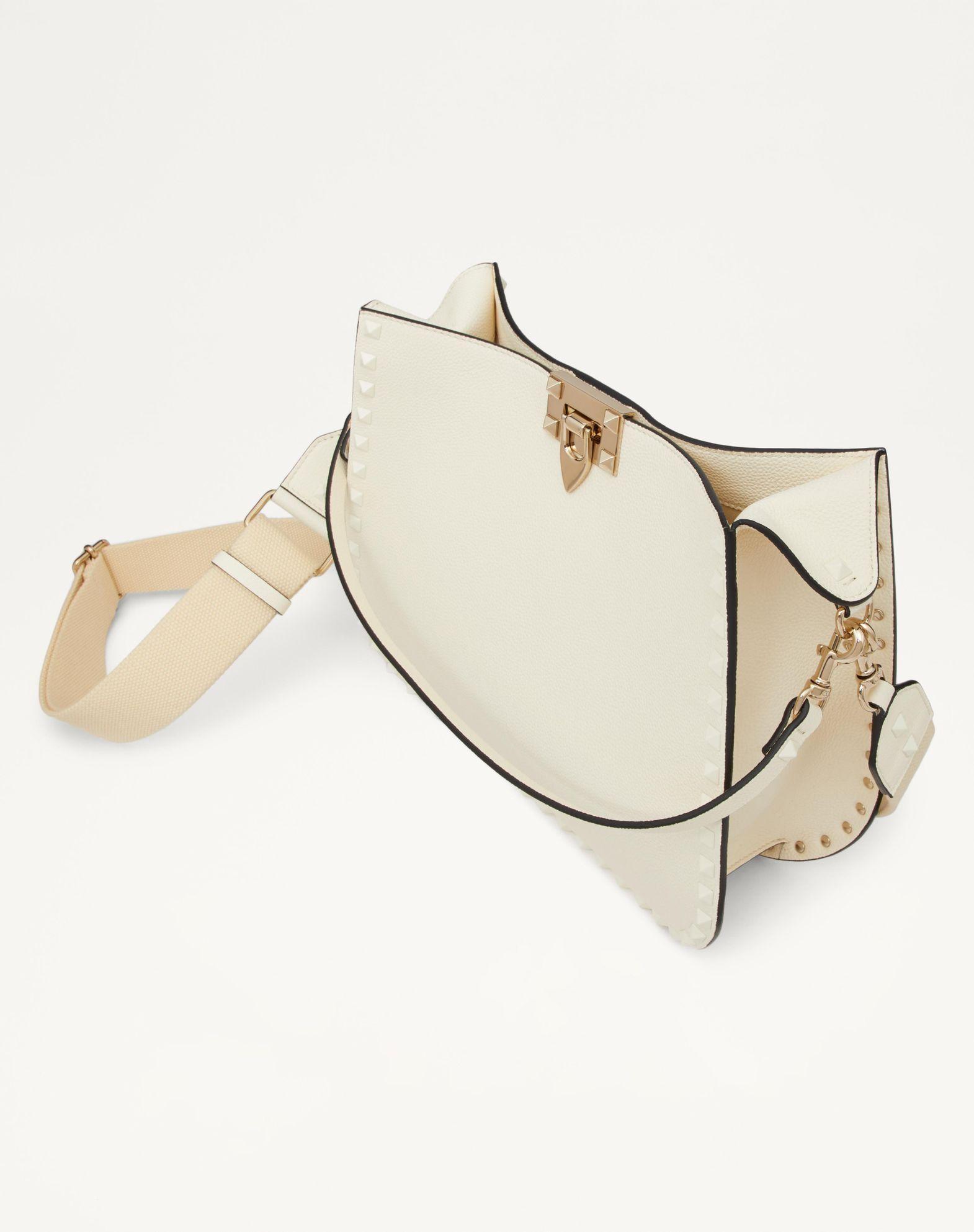 Rockstud Grainy Calfskin Hobo Bag Product Image