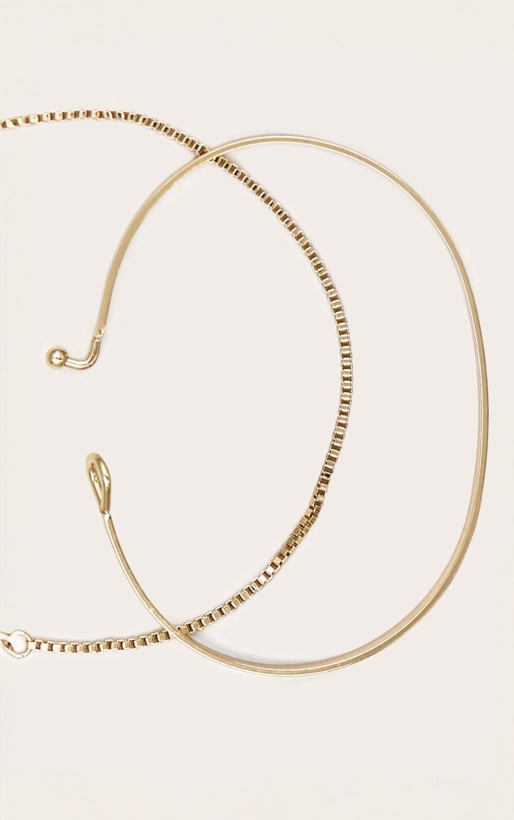 Gold Slim Chain Bangle Multipack Product Image