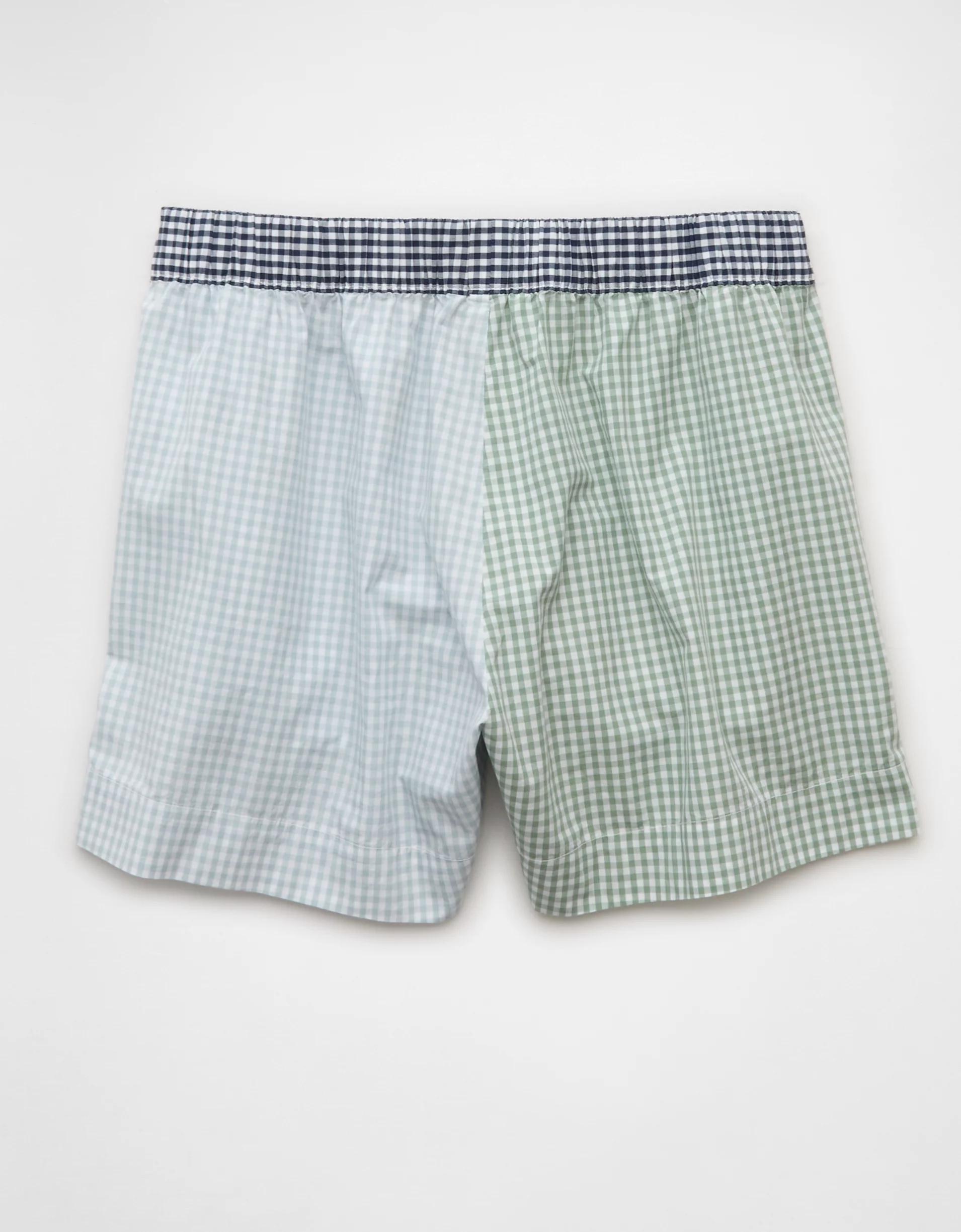 AE Gingham Colorblock Boxer Sleep Short Product Image
