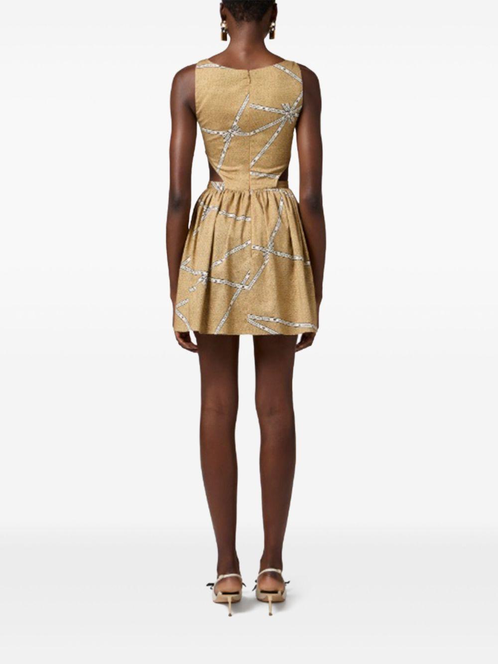 printed cut-out mini dress Product Image