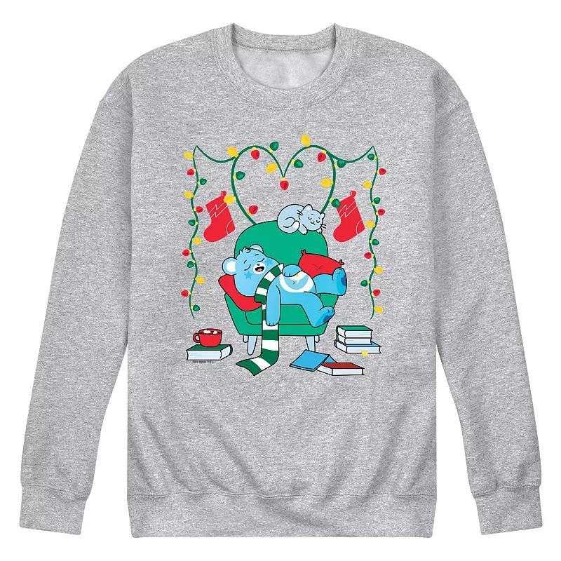 Men's Care Bears Cozy Christmas Graphic Fleece Pullover, Size: Small, Black Product Image