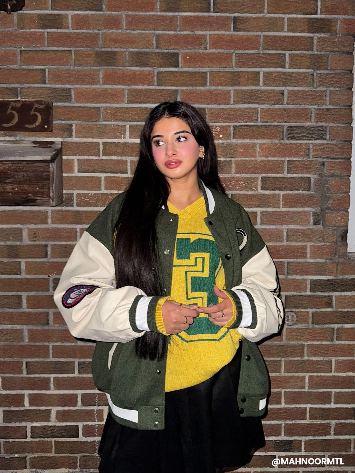 Aelfric Eden Towel Embroidery Badge Varsity Jacket Product Image