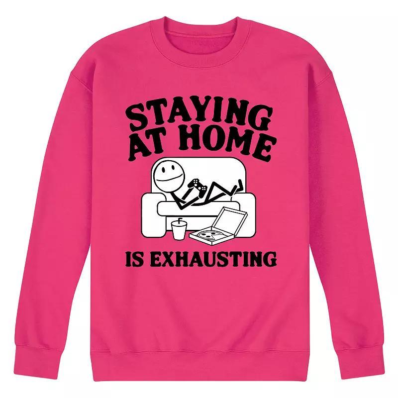 Men's Staying Home Exhausted Fleece Sweatshirt,  Product Image