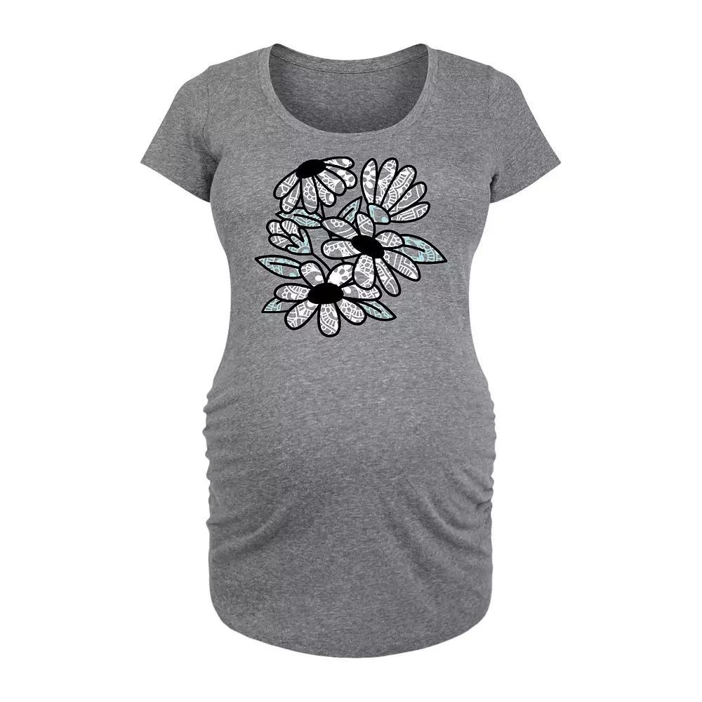 Maternity Patterned Flowers Graphic Tee, Women's,  Product Image