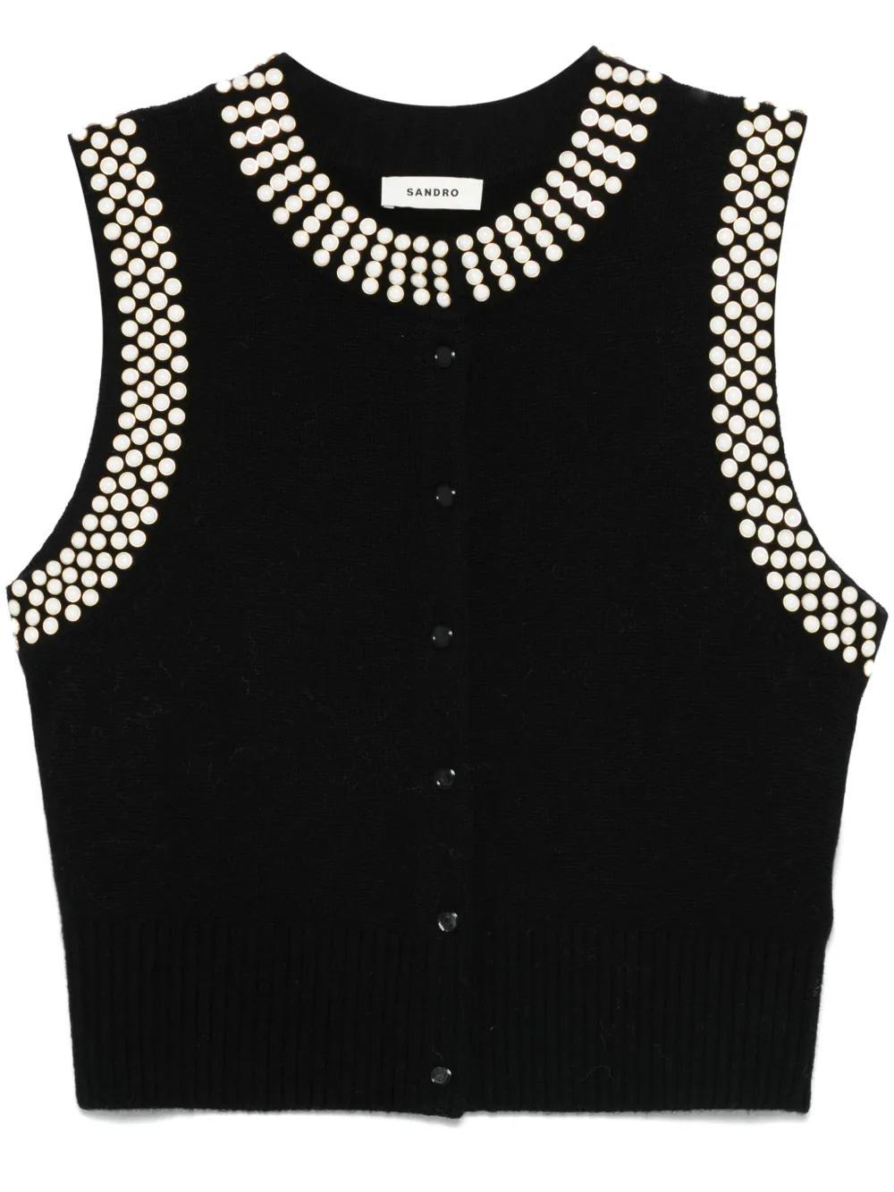 faux-pearl vest Product Image