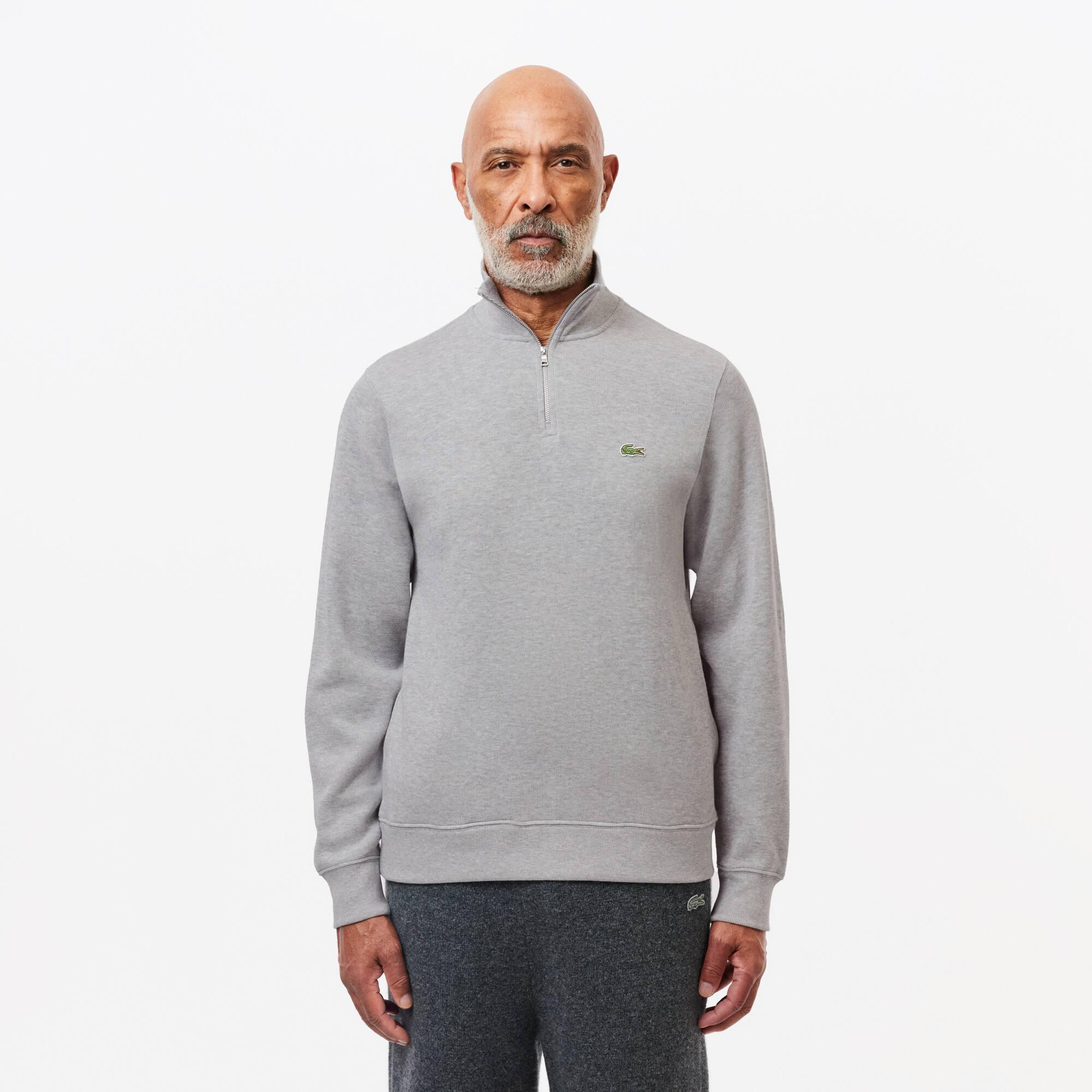 Zip-Up High Neck Interlock Sweatshirt Product Image