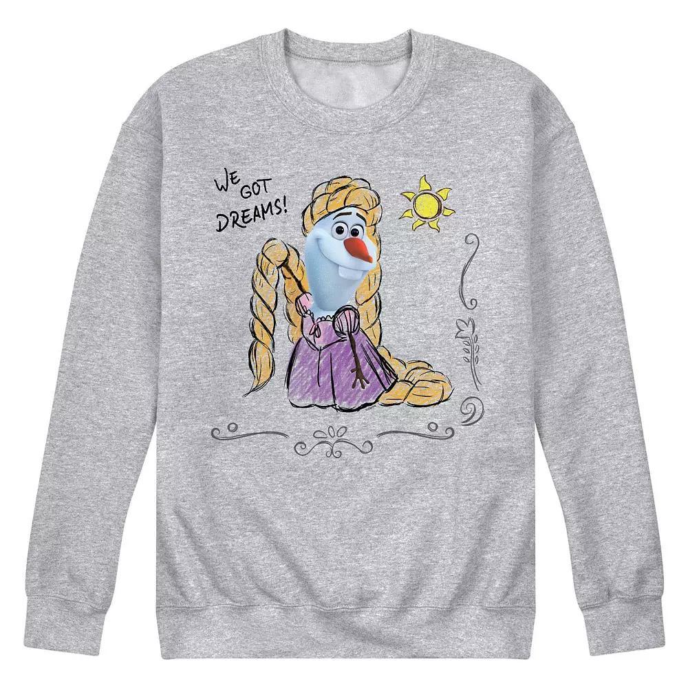 Disney's Frozen Men's Olaf Tangled Graphic Sweatshirt, Size: Medium, Gray Product Image