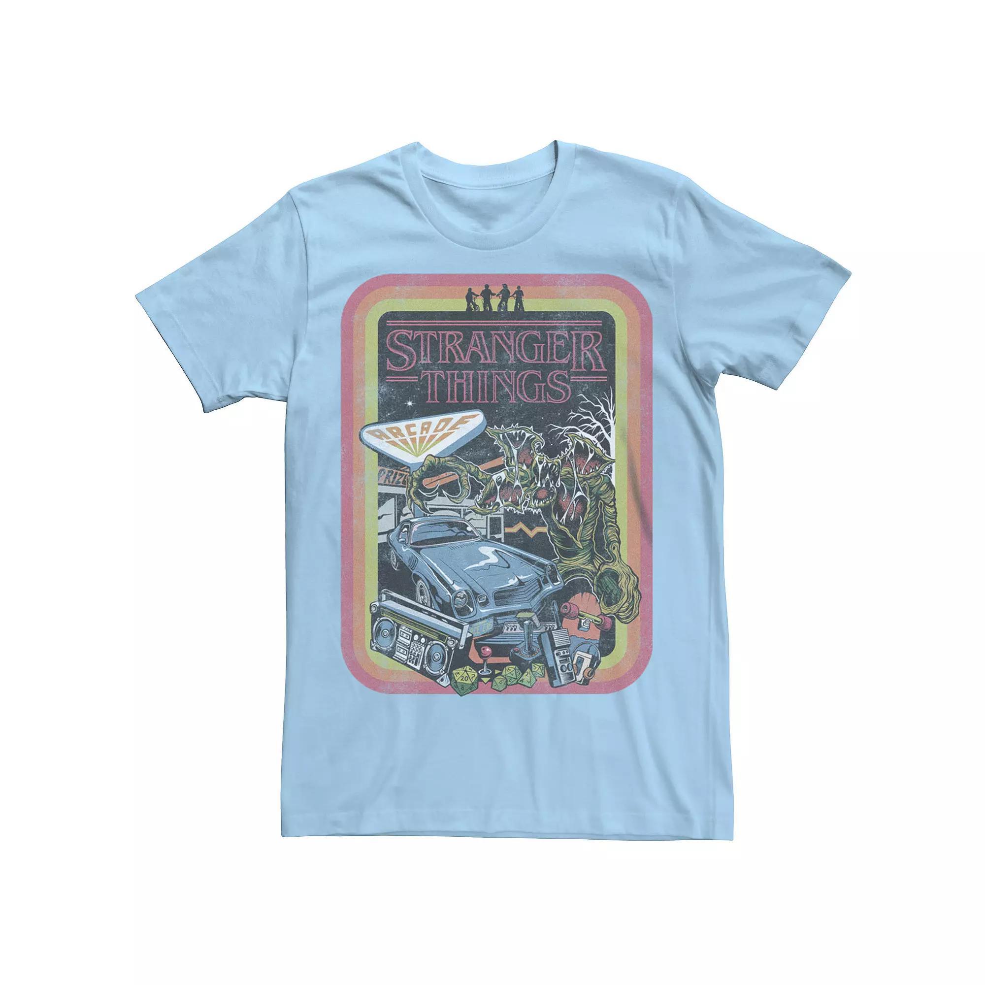 Men's Stranger Things Monster Attack Graphic Tee, Size: Small, Light Blue Product Image
