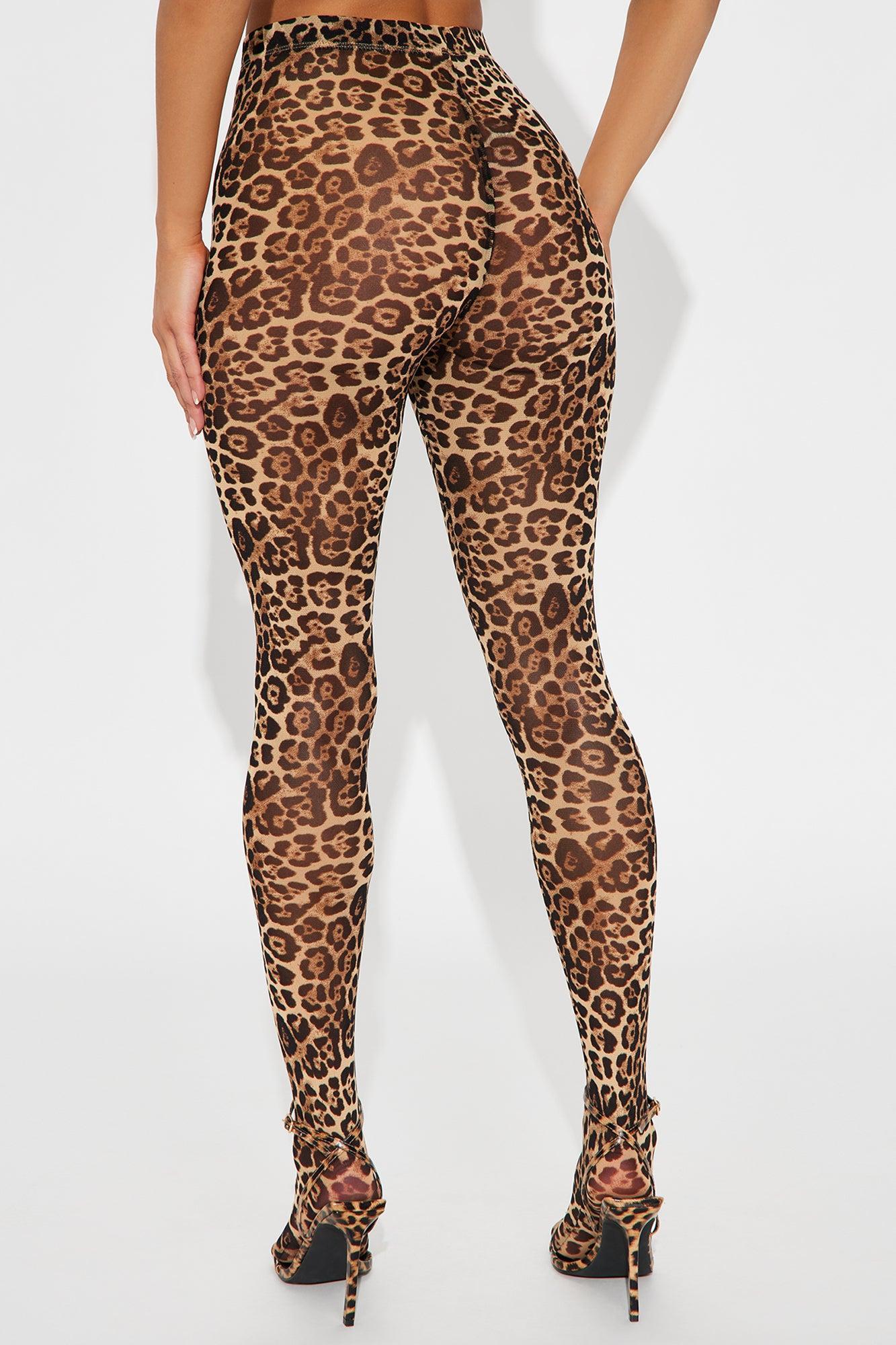 Wild Side Mesh Footed Legging - Brown/combo Product Image