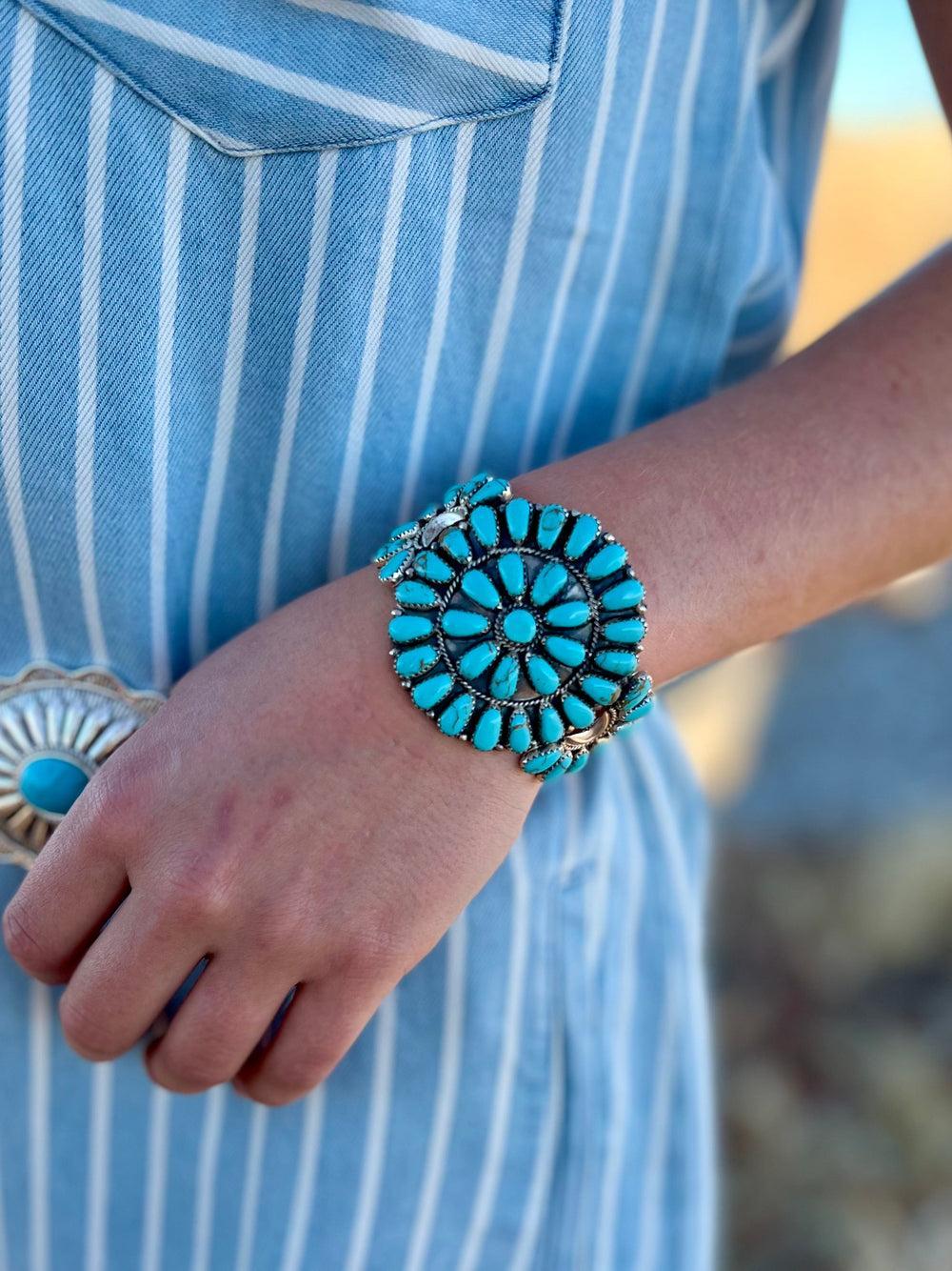 Tala Navajo Turquoise Sterling Silver Cuff Bracelet Product Image