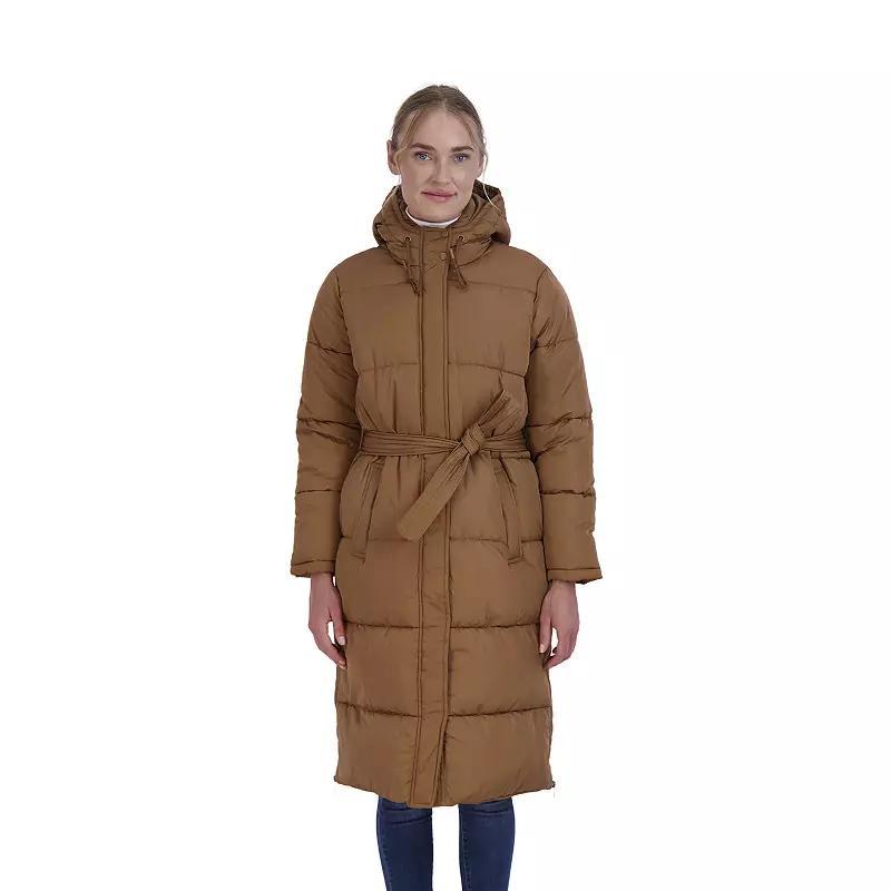 Womens Sebby Collection Long Puffer Jacket Product Image