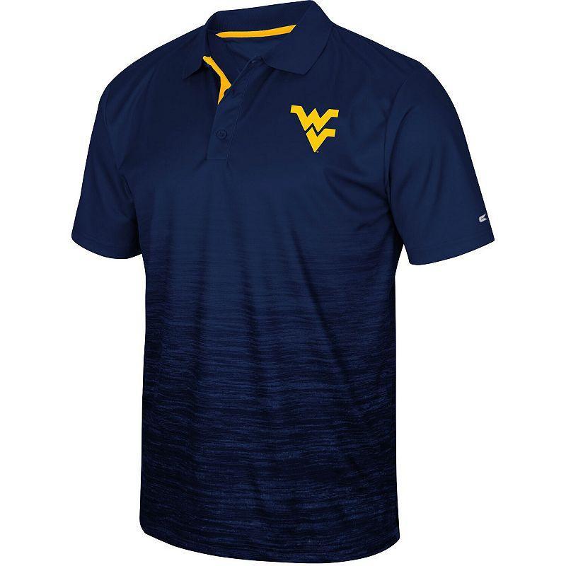 Men's Colosseum Navy West Virginia Mountaineers Marshall Polo,  Product Image